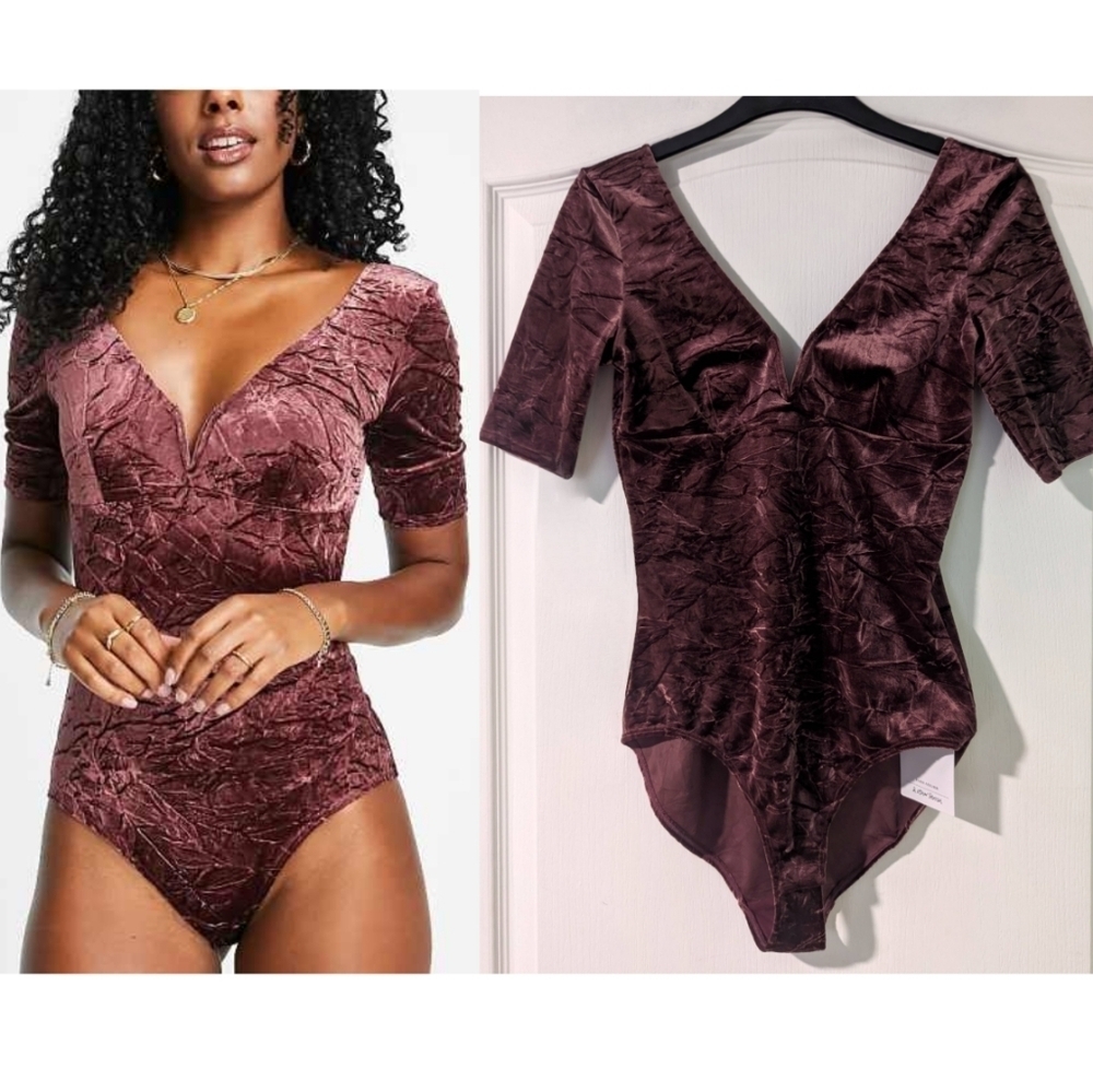 & Other Stories | Velvet Jacquard Bodysuit